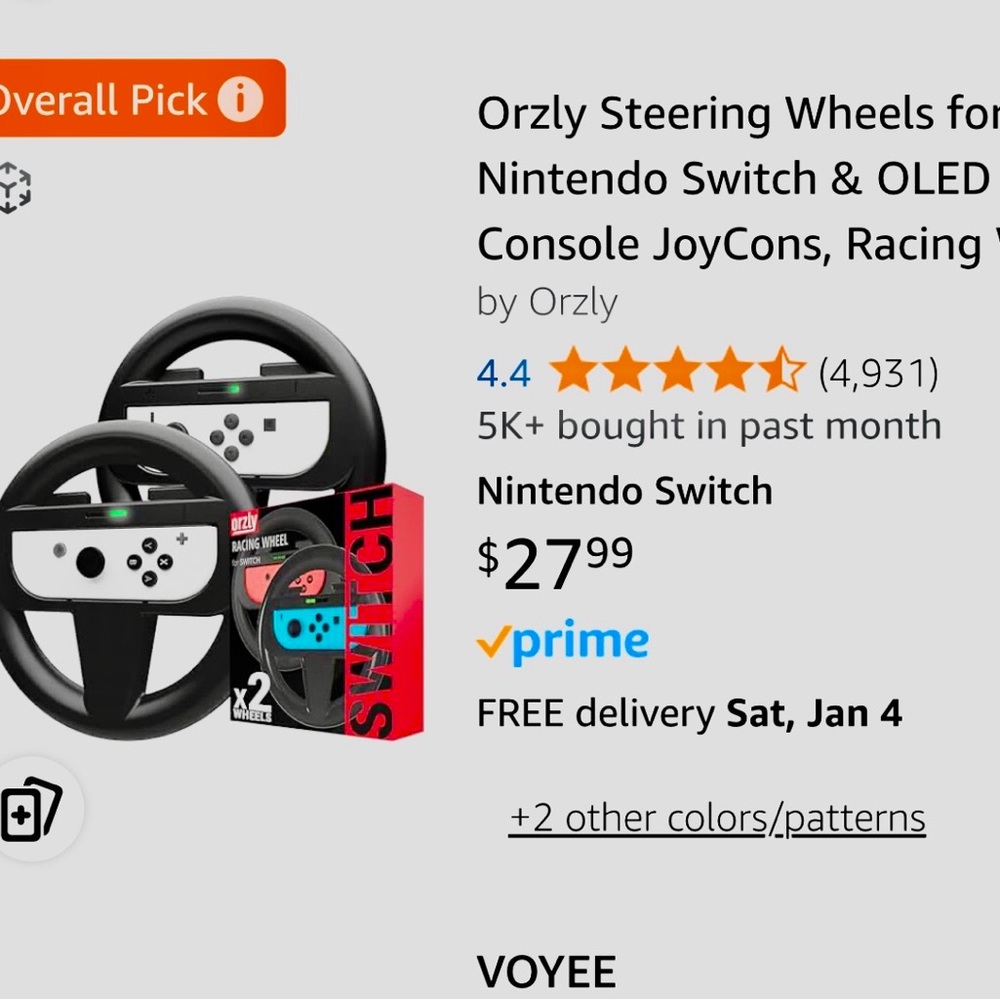 Switch, Orzly Racing steering wheels - Picture 5 of 5